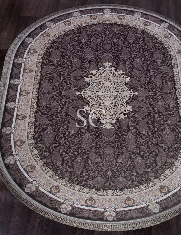 Ковер Иранский Farsi 1200 G247 dark grey овал