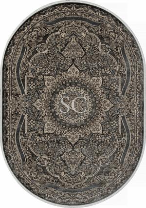 Ковер Dolce D415 dark grey овал