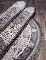 Ковер Иранский Farsi 1200 G247 dark grey овал